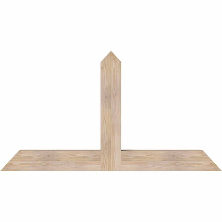 Ekena Millwork Portland Smooth Timber Gable Bracket, Douglas Fir, 60"W x 32"H x 5 1/2"D x 5 1/2"F, 13/12 Pitch GBW060X32X0606POR00SDF